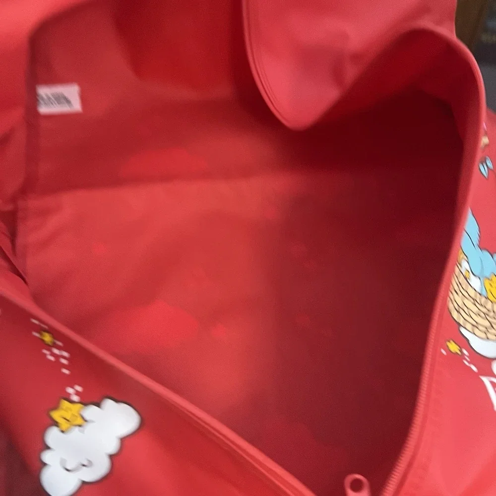 Vintage Care Bears‎ Garment Bag 1983 Red Travel Zip Rainbow Strap 28.5